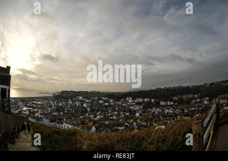 Hasting Fischerdorf Sea Side Resort Stockfoto