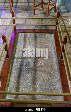 Vasco da Gama's Tomb, St. Franziskus Kirche, Fort Cochin, Kochi, Kerala, Indien Stockfoto