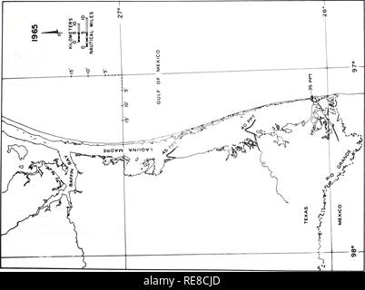 . Kooperative Golf von Mexiko Mündungs- bestand und Studie, Texas: Bereich Beschreibung / Richard A. Diener. Ästuare Texas. I.45. Bitte beachten Sie, dass diese Bilder sind von der gescannten Seite Bilder, die digital für die Lesbarkeit verbessert haben mögen - Färbung und Aussehen dieser Abbildungen können nicht perfekt dem Original ähneln. extrahiert. Diener, Richard ein; in den Vereinigten Staaten. National Marine Fischerei Service. Seattle, WA: US Abt. des Handels, der nationalen ozeanischen und atmosphärischen Leitung, National Marine Fischerei Service; Washington, D.C.: für Verkauf durch die Betriebsleiter der D Stockfoto