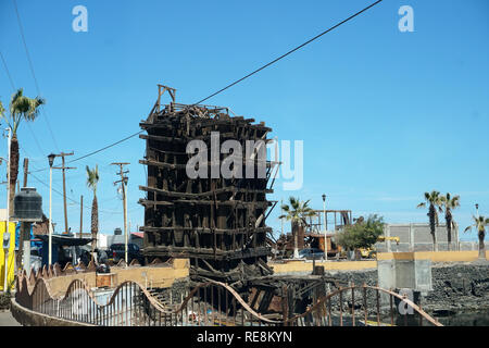 Verlassene Fabrik in Santa Rosalia Mexico Baja California Sur Stockfoto