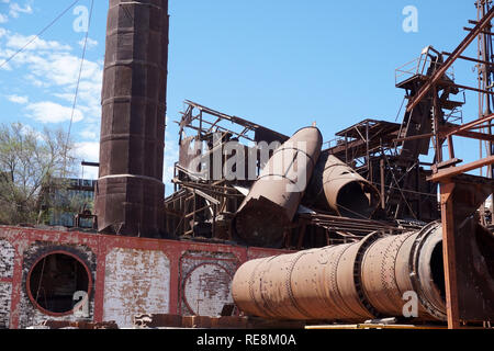 Verlassene Fabrik in Santa Rosalia Mexico Baja California Sur Stockfoto