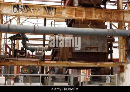 Verlassene Fabrik in Santa Rosalia Mexico Baja California Sur Stockfoto