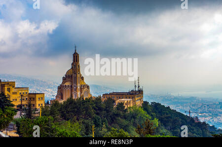 Kirche in Jounieh, Berg Libanon Stockfoto