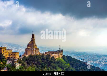 Kirche in Jounieh, Berg Libanon Stockfoto