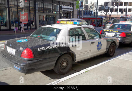 Polizei Auto in San Francisco, USA Stockfoto