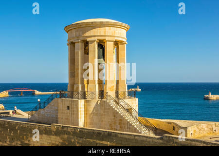 Siege Bell Memorial Lower Barrakka Gardens, Valletta, Malta Stockfoto