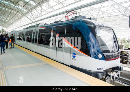 Metro de Panamá Line 2 öffnet für eine Woche während des Weltjugendtages Stockfoto