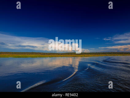 Landschaft Bild des Chobe Fluss am Chobe Nationalpark in Botsuana im Sommer Stockfoto