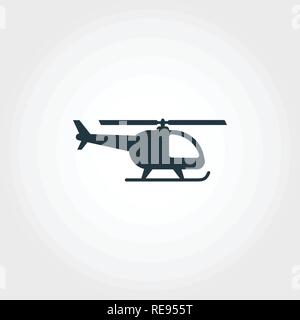 Hubschrauber kreative Symbol. Einfaches element Abbildung. Hubschrauber Konzept symbol Design von der Abholung vom Flughafen. Können für im Web verwendet werden, mobile und Print Stock Vektor
