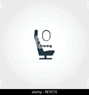 Flugzeugsitz kreative Symbol. Einfaches element Abbildung. Flugzeugsitz Konzept symbol Design von der Abholung vom Flughafen. Kann für Web, Mobile und verwendet werden. Stock Vektor