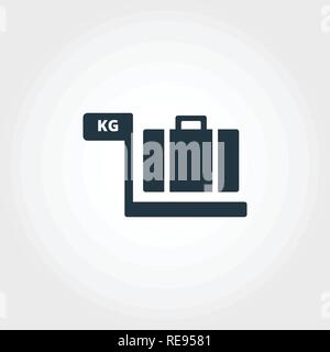Waage kreatives Symbol. Einfaches element Abbildung. Waage Konzept symbol Design von der Abholung vom Flughafen. Perfekt für Web Design, Anwendungen, Software, drucken. Stock Vektor