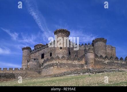 CASTILLO DE BELMONTE MANDADO CONSTRUIR POR EL MARQUES DE VILLENA - SIGLO XV. Lage: CASTILLO. BELMONTE. Stockfoto