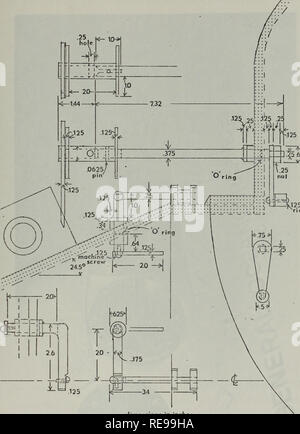 . Umwandlung von zwei Tauchpumpen für Familienurlauber ozeanographische Forschung: Phase II - mögliche Nutzung, Instrumentierung Studie. Ozeanographie. 1.25. 625. niet Abmessungen in Zoll Abbildung 19. Probenahmebeutel Kontrollmechanismus und Equii Braue Toggle Verschluss 84. Bitte beachten Sie, dass diese Bilder sind von der gescannten Seite Bilder, die digital für die Lesbarkeit verbessert haben mögen - Färbung und Aussehen dieser Abbildungen können nicht perfekt dem Original ähneln. extrahiert. Fisher, Thomas.. Monterey, Kalifornien: US Naval Postgraduate School Stockfoto
