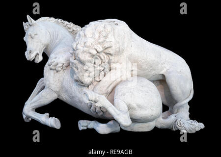 Lion Angriff auf ein Pferd, die Kapitolinischen Museen, Rom, Italien Stockfoto