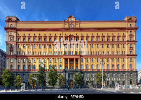 Lubjanka ist der Name für den Hauptsitz des FSB und verbundenen Gefängnis Lubjanka Square in Meshchansky Bezirk von Moskau, Russland. Stockfoto