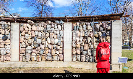 Skulpturale Zusammensetzung der Erinnerung an die Opfer der stalinistischen Repressionen in der Kunst Park bin useon" in Moskau Stockfoto