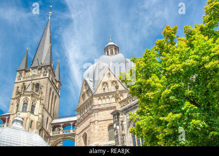 Aachener dom Anfang Herbst, Aachen, Deutschland Stockfoto