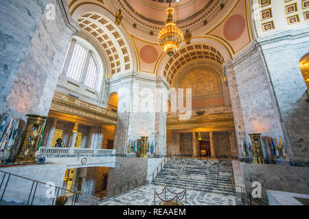 Olympia in Seattle, Washington USA am 5. Juli 2018. Halle an der Washington State Capitol Olympia Stockfoto