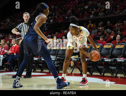 College Park, Maryland, USA. Jan, 2019 20.at Xfinity Center. Credit: Terrence Williams/ZUMA Draht/Alamy leben Nachrichten Stockfoto