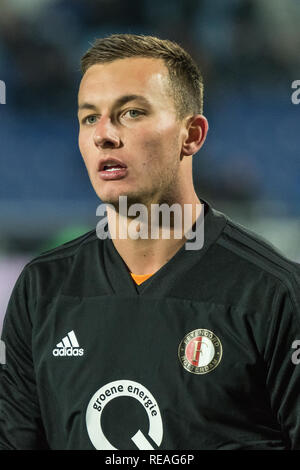 Zwolle, Niederlande 20. Januar 2019 Fußball-niederländischen Eredivisie: PEC Zwolle v Feyenoord Eredivisie 2018-2019 L-R Justin Bijlow von Feyenoord Stockfoto