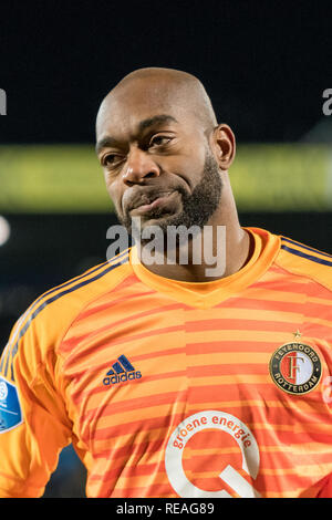 Zwolle, Niederlande 20. Januar 2019 Fußball-niederländischen Eredivisie: PEC Zwolle v Feyenoord Eredivisie 2018-2019 L-R Kenneth Vermeer von Feyenoord Stockfoto