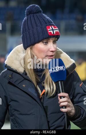 Zwolle, Niederlande 20. Januar 2019 Fußball-niederländischen Eredivisie: PEC Zwolle v Feyenoord Eredivisie 2018-2019 L-R Helene Hendriks von Fox Sports Stockfoto