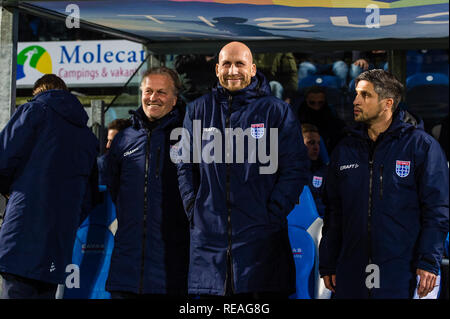 Zwolle, Niederlande 20. Januar 2019 Fußball-niederländischen Eredivisie: PEC Zwolle v Feyenoord PEC Zwolle Trainer Jaap Stam Stockfoto