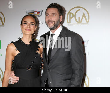 Beverly Hills, CA, USA. Jan, 2019 19. LOS ANGELES - Jan 19: Jordana Brewster, Andrew Form am2019 Producers Guild Awards im Beverly Hilton Hotel am Januar 19, 2019 in Beverly Hills, CA Credit: Kay Blake/ZUMA Draht/Alamy leben Nachrichten Stockfoto