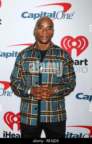 Burbank, CA. Jan, 2019 18. Charlamagne der Gott in der Ankunftshalle für iHeartRadio Podcast Awards präsentiert von Capital One, iHeartRadio Theater Los Angeles, Burbank, CA 18. Januar 2019. Credit: Priscilla Grant/Everett Collection/Alamy leben Nachrichten Stockfoto