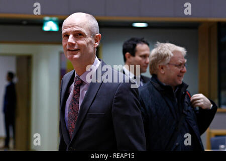 Brüssel, Belgien. 21 sth Januar 2019. Der niederländische Außenminister Stef Blok nimmt in der Europäischen Union Rat für Auswärtige Angelegenheiten treffen. Alexandros Michailidis/Alamy leben Nachrichten Stockfoto