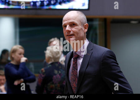 Brüssel, Belgien. 21 sth Januar 2019. Der niederländische Außenminister Stef Blok nimmt in der Europäischen Union Rat für Auswärtige Angelegenheiten treffen. Alexandros Michailidis/Alamy leben Nachrichten Stockfoto