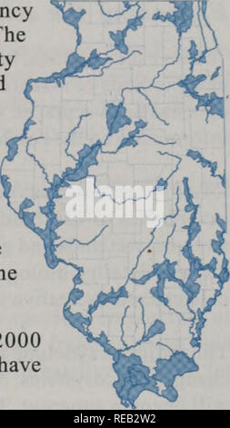 . Erhaltung 2000: Sechs Jahre Bericht. Illinois. Abt. der natürlichen Ressourcen; kritische Trends Assessment Program; Ökosystem Management; Gewässerschutz; Wasserqualität; Wasserscheiden; Erhaltung der natürlichen Ressourcen. } Ressourcenreichen Gebieten Die meisten biologisch reichlich vorhanden. CTAP verwendet die 816 Illinois Environmental Protection Agency "wasserscheiden als geographische Einheit für detaillierte Auswertungen. Das Land Cover Daten und georeferenzierte biologischen Daten - Menge der Wälder, Feuchtgebiete, Illinois natürliche Gebiete von Lagerstandorten und biologisch bedeutenden Ströme wurden verwendet, um die l zu bestimmen Stockfoto