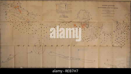 . Den Zustand und den Umfang der natürlichen Austernbänke und kargen Böden der Mississippi östlich von Biloxi. Austernzucht. . Bitte beachten Sie, dass diese Bilder sind von der gescannten Seite Bilder, die digital für die Lesbarkeit verbessert haben mögen - Färbung und Aussehen dieser Abbildungen können nicht perfekt dem Original ähneln. extrahiert. Moore, H.F. (Henry Frank), 1867-1948; in den Vereinigten Staaten. Büro der Fischerei. Washington: Govt. drucken. aus. Stockfoto