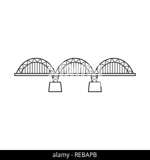 Strand, Meer, montiert, Spalten, Autobahn, Metall, lange, Eisenbahn, Bahn, Zug, Brückenbau, Brücke, Architektur, Sehenswürdigkeiten, Struktur, Kreuzung, Sicht, Anschluss, entwerfen, konstruieren, Seite, setzen, Vector, Icon, Illustration, isoliert, Sammlung, Element, Grafik, Zeichen, Rahmen, Linie, Vektor, Vektoren, Stock Vektor