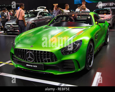 Nonthaburi, Thailand - Dezember 4, 2018: Mercedes Benz AMG Sport GT Coupé Motor Expo 2018 vorgestellt Stockfoto