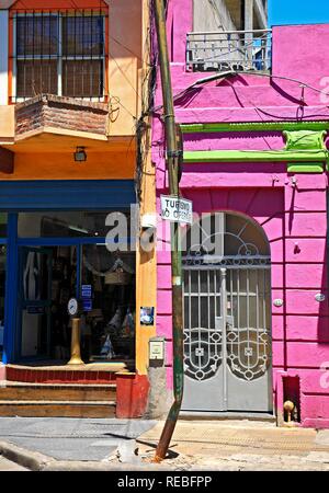 Colurful Häuser im Viertel La Boca, El Caminito, Buenos Aires, Argentinien Stockfoto