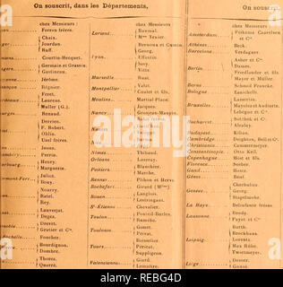 . Comptesrendusheb 1331901 acad.Es NATURELLES. Auf souscrit à Paris, Chez GAUTHIER- VILLARS, Quai des Grands-Augustins, n°Ã . Ich Depuis 835 les Comptes Rendus hebdomadaires paraissent rÃ©guliÃ¨rement le Dimanche. Ils forment, à la fin de l'annÃ©e, deux Volumes in-4" Denx ibles, Tune par ordre alphabÃ © TIQUE de matiÃ¨res, l'autre par ordre alphabÃ © TIQUE de noms d'Auteurs, terminent chaque Volumen L'abonnement est annno 'l Teil du i" Janvier. Le prix rie l'abonnement est fixe ainsi qu'il Suit: Paris: 20 fr. Â EINRICHTUNG Partements: 30 fr. Â Union Postale: 34 fr. Auf souscrit, dans les Dekor parteme Stockfoto