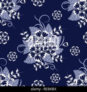 Nahtlose Muster mit schönen Blumen. Vector Illustration Stock Vektor