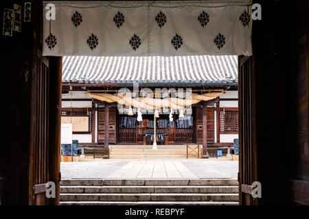 Achi Schrein im historischen Bikan Viertel, Kurashiki, Japan. Die Geschichte des Shinto Schrein stammt aus dem vierten Jahrhundert nach Christus. Stockfoto