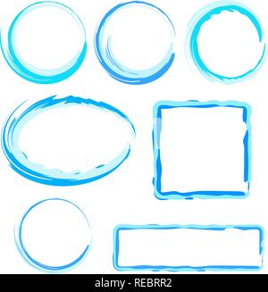 Sammlung von abstrakten Wasser Frames für Design. Eps 10. Stock Vektor