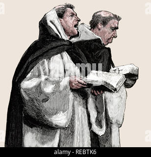 Dominikanerorden. Der gregorianische Choral. Gravur, 19. Stockfoto