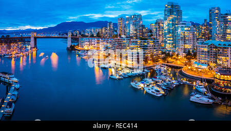 Vancouver ist die bevölkerungsreichste Stadt in der kanadischen Provinz British Columbia. Stockfoto