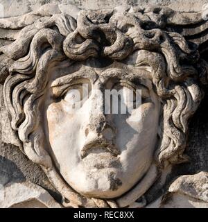 Apollo Tempel, Medusenhaupt, Didyma, Türkei Stockfoto