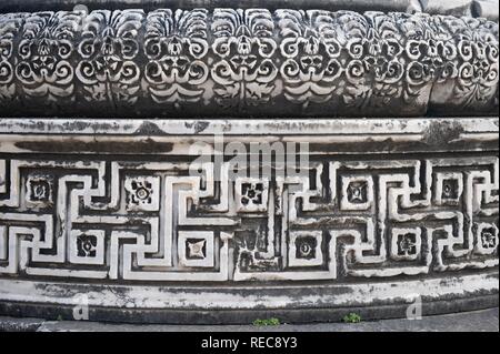 Apollo Tempel, dekorative Formen einer Spalte Base, Didyma, Türkei Stockfoto