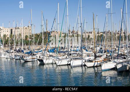 Port Vell, Barcelona, Katalonien, Spanien, Europa Stockfoto