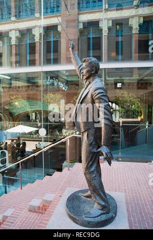 Palau de la Musica Catalana, Palast der katalanischen Musik, Statue des katalanischen Komponisten Luis Hirse, Architekt Luis Doménech y Stockfoto