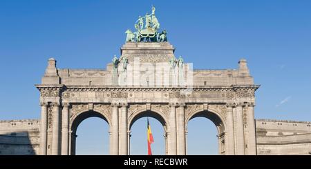 Cinquantenaire Arcade, Brüssel, Brabant, Belgien, Europa Stockfoto