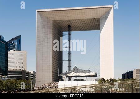 La Grande Arche, Architekt Johan Otto von Spreckelsen, 1989, La Defense, Paris, Frankreich, Europa Stockfoto