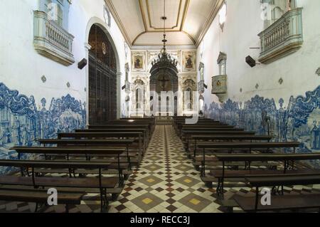 Convento e Igreja de Santo António, Kloster und die Kirche von Santo António, Interieur und Azulejos, bemalten Kacheln, Recife Stockfoto