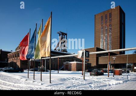 Zeche Zollverein UNESCO Weltkulturerbe, im Winter, Essen, NRW Stockfoto